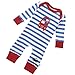Piccalilly Organic Cotton Blue London Bus Playsuit Boy or Girl
