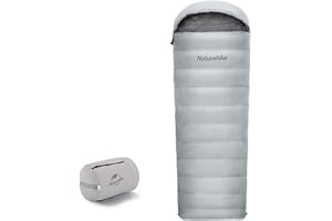 Naturehike Śpiwór puchowy, ultralekki, przenośny, z pierzem gęsim, śpiwór na 4 pory roku, dla dorosłych i dzieci, na kemping, wędrówki, podróże, z workiem kompresyjnym