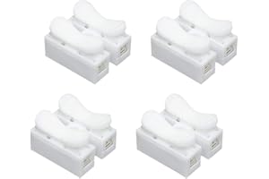 Ulable 30pcs White No Solding Welding Quick Cable Wire Connector No Screw Terminal Spring Clamp (2 bit)