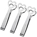 Produktbild Kumkey 3x Zuckerzange Edelstahl Eiswürfelzange Herz Form Essen Kuchen Clip Lebensmittel-Clip Gewürze Clip Zucker-Clip Servierzange Grillzange für Bar Hochzeit Büfett Grill Party Küche