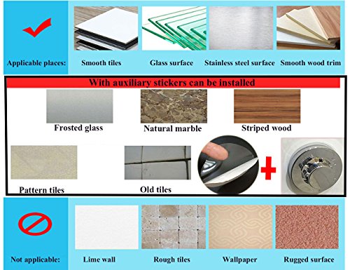 NewCY 2 Stück Saugnapfhaken Wandmontierter Kleiderbügel mit Schwerlast, Wasser- und Rostschutz mit Max. Belastung 6KG für Bad & Küche, Doppelhaken Edelstahl - 5