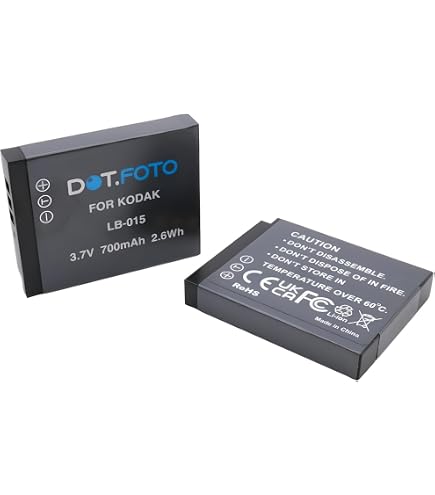 2x Batterie Dot.Foto LB-060 3.7V 1250mAh Pour Kodak PixPro AZ Series - Rechargeable Lithium