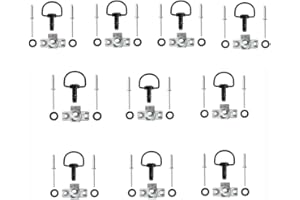 PRORACER KIT 10 PEZZI VITI SGANCIO RAPIDO CARENA MOTO 14mm. (Nero)