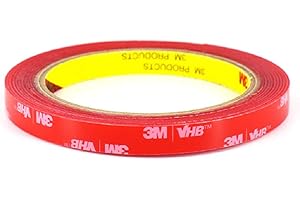 SANKA 3M VHB 4910 Nastro Biadesivo Extra Forte Trasparente, Nastro di Montaggio, Impermeabile Resistente alte Temperature Nastro Adesivo per Interni ed Esterni, Auto,Bagno,Cucina,Ufficio (6,5mm * 4,72M)