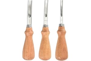 EXCEART 3-Teiliges Lederwerkzeug-Set FüR DIY-Lederhandwerk, Kantenformer, Rand-Creaser, SchäLen- Und Schneidwerkzeug, Leicht Tragbar Und Langlebig FüR Lederpolieren Und Bastelarbeiten