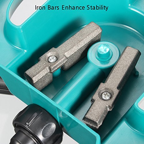 Rasen-Sprinkler-Bewässerung, Pathonor Garten Bewässerung 360 ° Ein langer Radius mit europäischem Standardadapter mit Sockel für Bewässerungsanlagen, Blumen und Gärten - 7