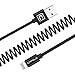Price comparison product image Coiled Lightning Cable, Retractable iPhone Data Sync Charge Cable Spiral Charging Cord Reversible Car Charger For iPhone X/8/7/6/6s/5/5s/iPad Mini/iPad Pro,160cm (Black)