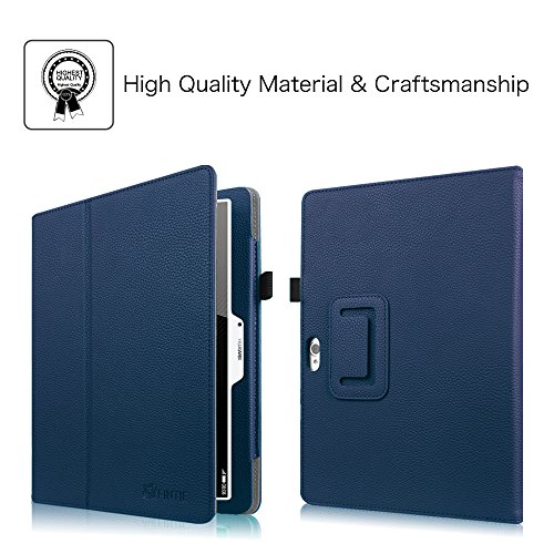 Fintie Huawei MediaPad M2 10.0 Hülle – Slim Fit Kunstleder (Folio) Schutzhülle Tasche Case Cover mit Auto Sleep Wake up / Standfunktion und Stylus-Halterung für Huawei MediaPad M2 10 Zoll (25,4 cm) LTE / WiFi Tablet-PC, Marineblau - 4