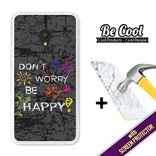 BeCool Funda Gel para Alcatel U5 4G    1 Protector de Pantalla Cristal Vidrio Templado   Carcasa TPU Flexible Fabricada con la Mejor Silicona y con Nuestro Exclusivo Dise  o - No te Preocupes 