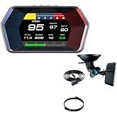 OBD + OBD 2 + GPS &Ccedil;ift Modlu Ara&ccedil; HUD LCD Ekranlı Akıllı G&ouml;sterge ve Arıza Tespit Cihazı Oto Kokusu Hediye