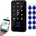 QttyElok NFC Bluetooth Tuya Access Controller IP68 Waterproof RFID Keypad Fingerprint Biometrics Smart Password Lock System + 10pcs 13.56MHz Keyfobs