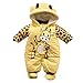 Baby Girls Boys Cows Warm Body Suit Autumn and Winter Infant Jumpsuits Rompers