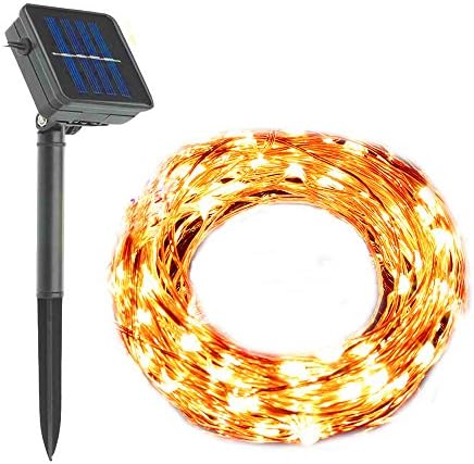 Solar Copper Wire String Lights, KEEDA 22ft 50 LED Waterproof Solar Powered Starry Fairy Lights for Outdoor,Garden,Party,Wedding Christmas(Warm White)