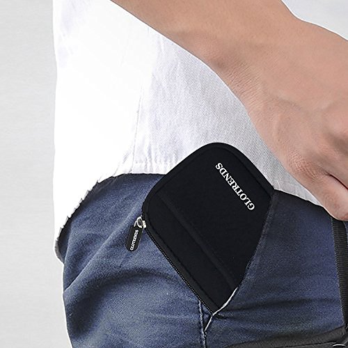 GLOTRENDS Universal Festplattentasche für 2,5 Zoll Festplatten und SSD/HDD, Hard Case erschütterungsfeste Schutzbox (Schwarz) - 2