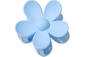 DPWOUM Blaue Haarklammern, Blumen-Haarspangen, große Haarklammern, starker Halt für Damen, dünnes Haar für Damen, dickes Haar, Clips und Haarspangen
