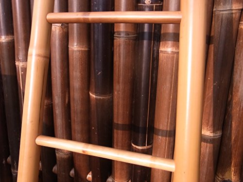 Bambusleiter Leiter Handtuchhalter Bambus 180 cm x 48 / 34 cm natur - 2