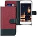 Produktbild kwmobile Hülle für Xiaomi Redmi 4A - Wallet Case Handy Schutzhülle Kunstleder - Handycover Klapphülle mit Kartenfach und Ständer Dunkelrot Schwarz