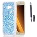 Produktbild Samsung Galaxy A3(2017)/A3(2017)Duos Hülle mit Schwarz kapazitive Feder,ISENPENK Ultra Slim Silikon Soft TPU Crystal Clear Transparent Bling Bling Pailletten Glitzer Case,Wasserdicht Shockproof Anti Slip Stoßfest Protection Durchsichtig Handyhülle,Thin Silicon Glitter Shinning Cover Bumper Schutzhülle Tasche für Samsung Galaxy A3(2017)/A3(2017)Duos 4.7Zoll-[blau]+Schwarz kapazitive Feder