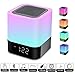 Produktbild AAAHOMEEU Touch Control Nachttischlampe mit Wireless Bluetooth Lautsprecher, tragbare Smart LED Touch Sensor Tischlampe Dimmable RGB Multi-Color ndernden Nachtlicht, All in 1 Wecker, MP3 Player, Freisprecheinrichtung Bluetooth Lautsprecher Licht Touch Lampe Mood Lighting Leselampe