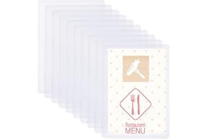 SUPERFINDINGS 10Pcs 8.3x12inch Clear Sheet Protectors Plastic A4 Paper Protectors Rigid Print Protectors Waterproof Hard Document Photo Sleeves Holder Rigid Print Protectors for Menu File