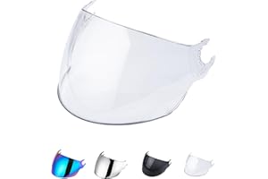 JQF GEAR Visiera Casco Moto per LS2 of562,Sostituzione della Visiera della Lente del Casco del Parabrezza del Motociclo per Il Casco Viso Aperto,Solo la visiera Non compatibile con LS2 Airflow 2