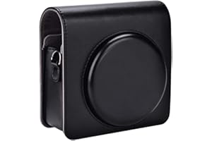 Tosuny PU Leather Camera Protective Case Bag with Strap for Fujifilm Instax SQ6 Instant Film Camera - Black, Brown(Black)