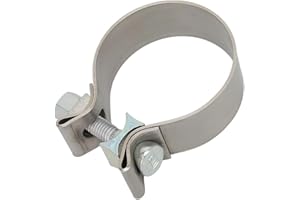 WOETWOAT Universale Morsetto per Tubo di Scarico, Fascetta Scarico,fascetta per tubi di scarico In Acciaio Inox Connettore per Tubo di Scarico Clip,Fascette per tubi di scarico (OD:76MM)