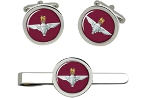 Giftshop UK Parachute Regiment, British Army Cufflinks and Tie Clip Set