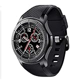 ELEGENCE-Z Smart Watch, Handy Android 5.1 MTK6580 Quad Core 3G WiFi GPS Pulsmesser Smartwatch All-in-One (Schwarz)