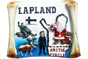 MOIILVCLA Arctic Circle Laponia Finlandia magnes na lodówkę pamiątka podróż dekoracja lodówki 3D magnetyczna naklejka ręcznie malowane rzemiosło