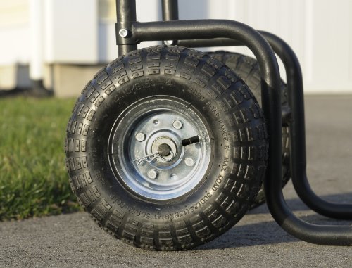 ShelterLogic Kaminholzwagen Edelstahl, Brennholzkarre und Holzkorb für Kaminholz; Kaminholzwagen mit Rollen für Innen- und Außenbereich - 8