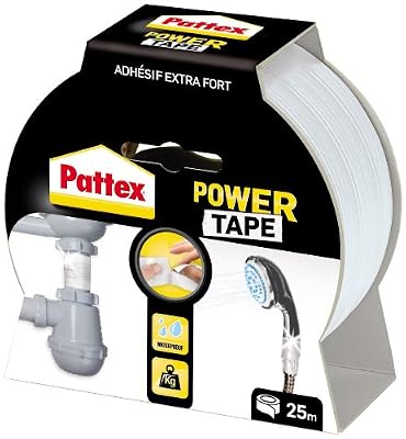Pattex Adhésifs Réparation Power Tape Etui 25 m Blanc
