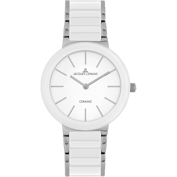 Jacques Lemans Damen-Uhren Analog Quarz One Size Weiß 32016865 