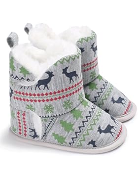 Baby Weiche Sohle Schneestiefel Weihnachten Elch Muster Schuhe Kleinkind Stiefel Warme Stiefel