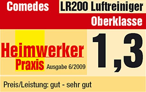 Comedes LR 200 Luftreiniger, Luftwäscher Rauchverzehrer, Luftionisator mit HEPA-Filtermedium gegen Staub und schlechte Gerüche (Raumgröße bis zu 40 m²) - 7
