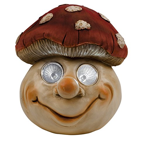 insatech Solar LED Pilz STUART rot Solarfigur Solarleuchte Gartenfigur Gartendeko