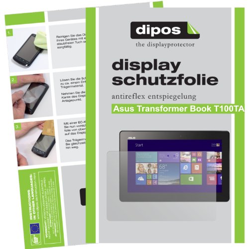 dipos Asus Transformer Book T100TA (T100 25.65 cm 10.1 Zoll) Schutzfolie – Antireflex Premium Folie matt - 2