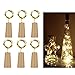 Produktbild VENMO 6 Stück LED Flaschenlichter 20er LED Kork Flasche Lichterkette 20 Led Flaschenbeleuchtung 2M Kupferdraht Licht Sternenlicht für Flasche DIY Party,Weihnachten, Halloween (Gelb)
