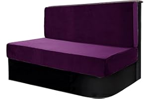 SYLC 2 Stücke Wohnmobil Esstischkissenbezüge Samt Ersatzbezüge Für Wohnwagen Bezug Für Sitzgarnitur RV Esstischsitzbezüge Anhänger Überzügen Sofakissen (Purple,Set of 1)