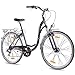 Produktbild KCP 28" CITYBIKE CITYRAD ALU DAMENFAHRRAD Primavera 7 Gänge schwarz Retro Look - 71,1 cm (28 Zoll)