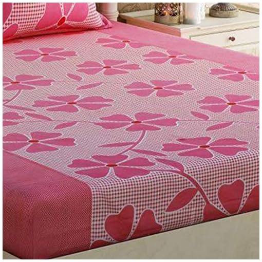 Inovamall Cotton 145 TC Bedsheet (Standard_Pink) - Image 3