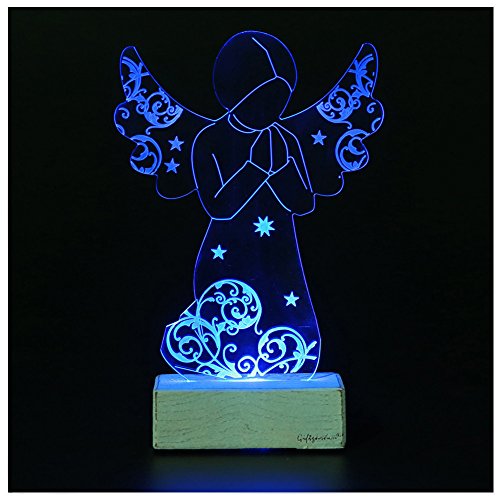 Giftgarden Christliche deko mit LED Beleuchtung Schutzengel hält einen Gottesdient