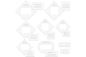 BAOFALI Envelope Maker Guide Set Envelope Tear Templates All-in-One Envelope Making Toolfor Card Making and Paper Crafts DIY Arts Projects Envelopes Scrapbooking,Postcards,Christmas Cards