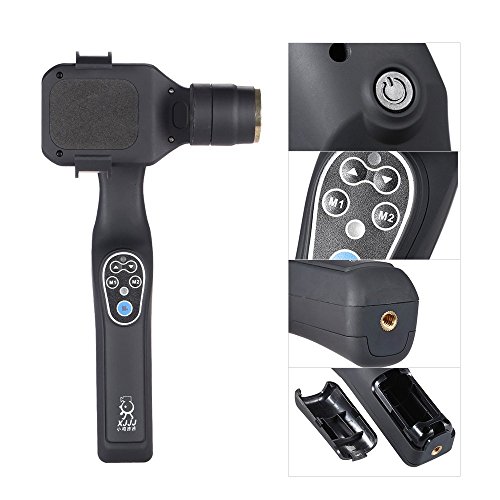 Docooler Leggero ABS 2 Axis Palmare Senza Spazzola Stabilizzatore Giunto Cardanico Bluetooth Controllo Remoto Clip Regolabile con Foro per la Vite 1/4