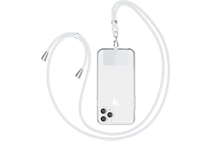 Bigcousin Handykette Universal,Universelles Handy um den Hals hängend,Handy Lanyard geeignet für meisten Smartphones,Weiß