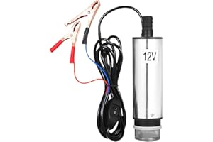 Bomba de Agua Sumergible Weytoll Bomba diésel sumergible Bomba Sumergible de 12V/24V CC para Bombear Agua de Aceite, Reabastecimiento de Combustible con Pantalla de Filtro