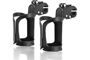 katmerio Portabibite per passeggino, rotazione a 360 gradi, supporto per bottiglie, portabottiglie per biciclette, mountain bike, passeggino e carrozzina