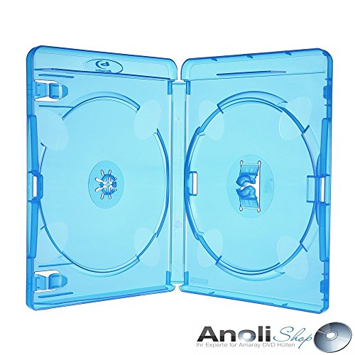 Amaray Blu Ray Hüllen 15 mm Doppel für 2 Disc 6 Stück Neuware
