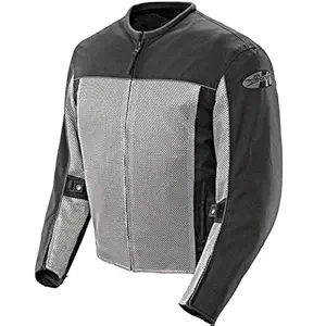 Joe Rocket Velocity Mens Grey/Black Mesh Motorcycle Jacket - Medium
