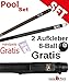 Produktbild Partnerangebot: Billard-Queues Black Death und Tycoon TC-3 blau, 2-tlg. mit Köcher Laperti 2/2 PVC schwarz + WINNERS Handpads + 2 Aufkleber 8-Ball GRATIS